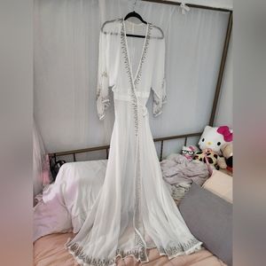 The Jetset Diaries Las Perla Kimono Ivory Size M NWT